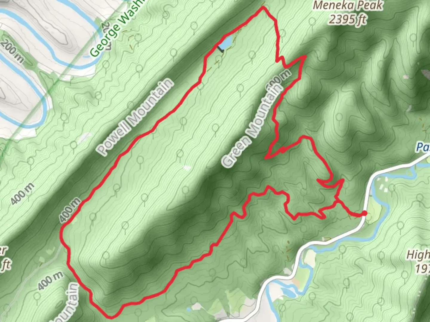 An image depicting the trail Tuscarora-Bear Wallow and Mudhole Gap Loop Trail and its surrounding area.