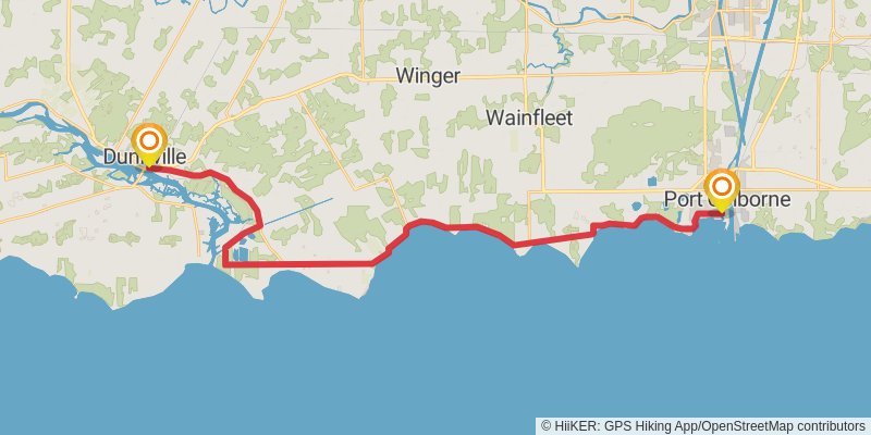 Waterfront Trail stage 37 Map