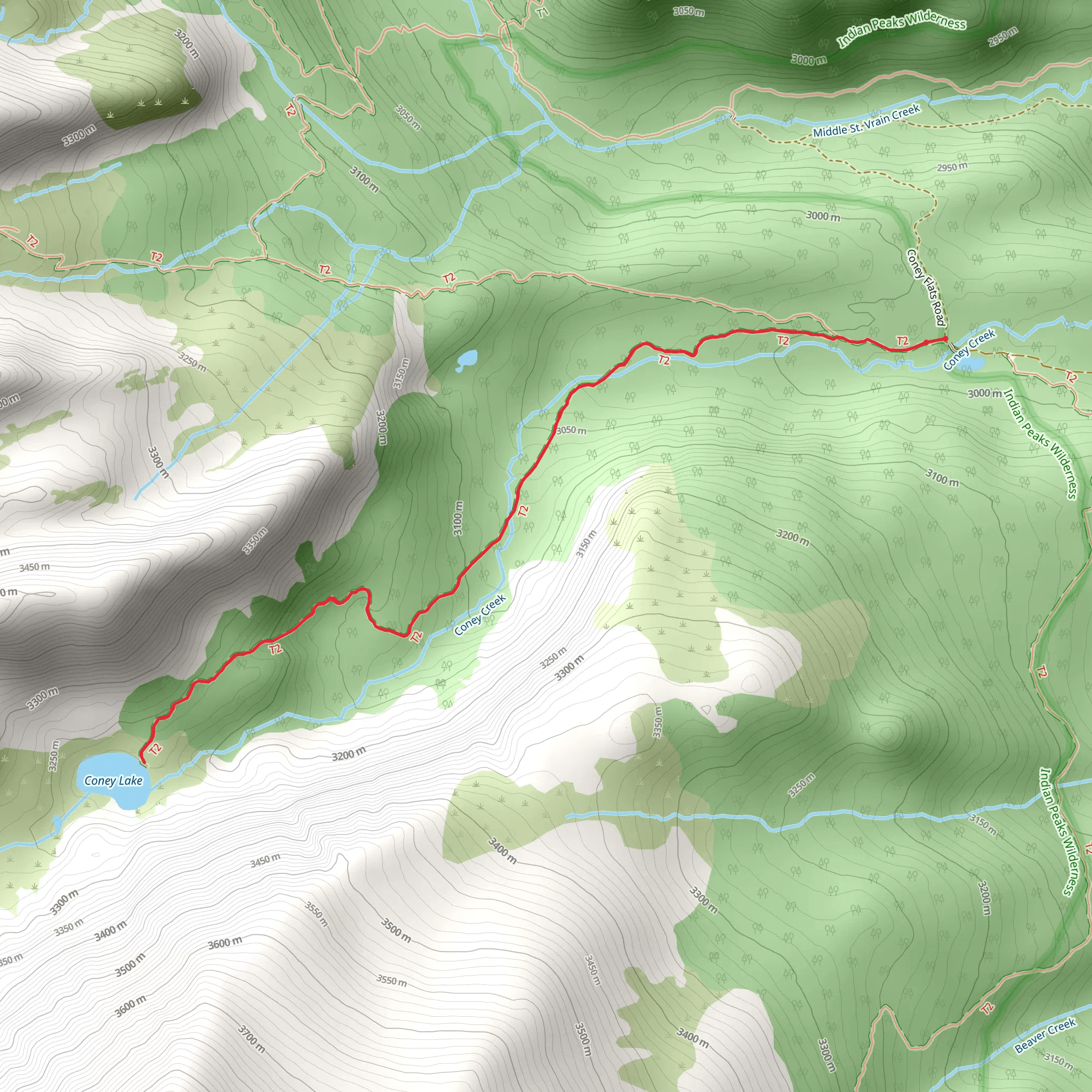 Coney Lake Trail mobile static map