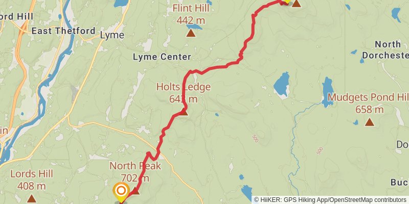 Appalachian Trail - New Hampshire stage 2 Map