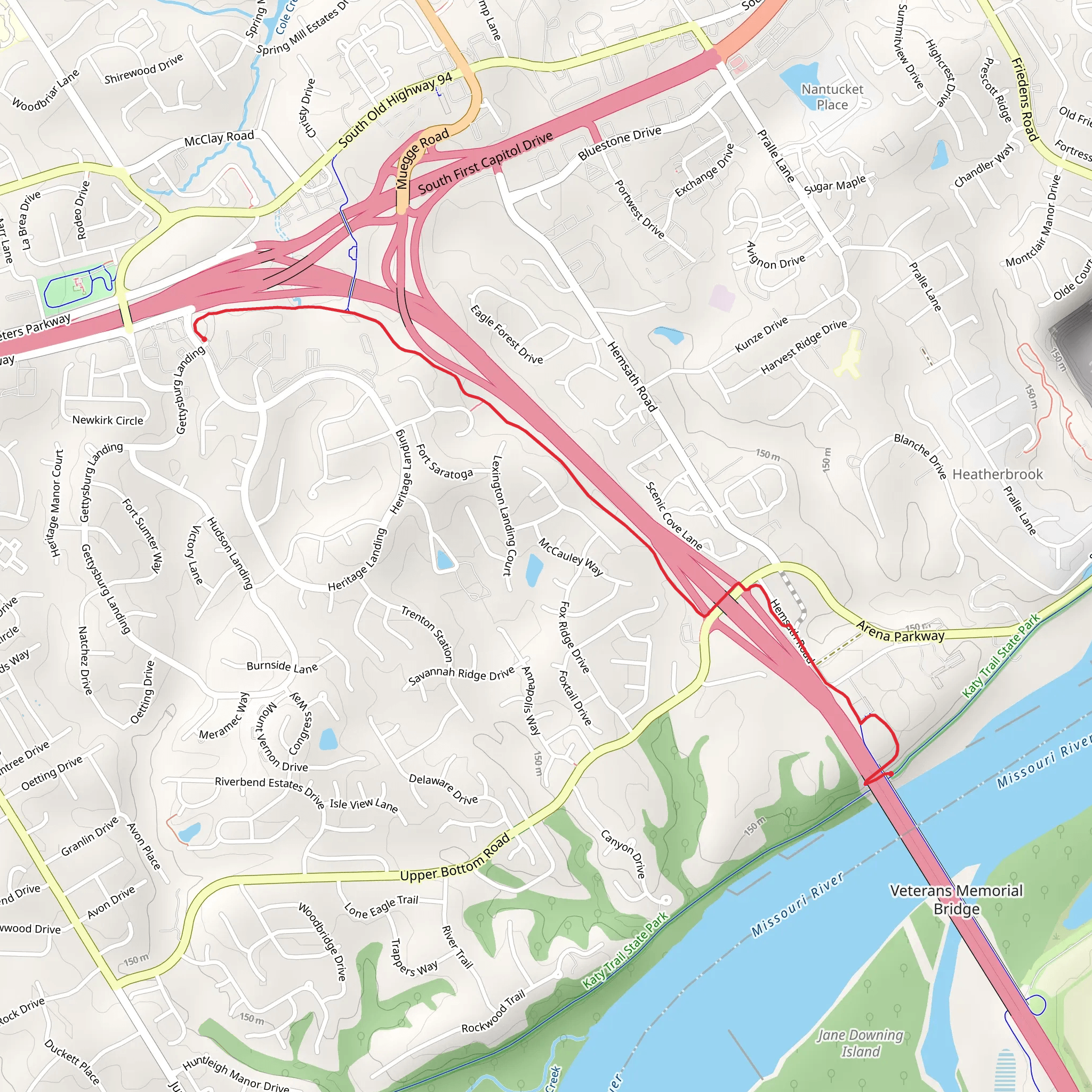 Centennial Trail mobile static map