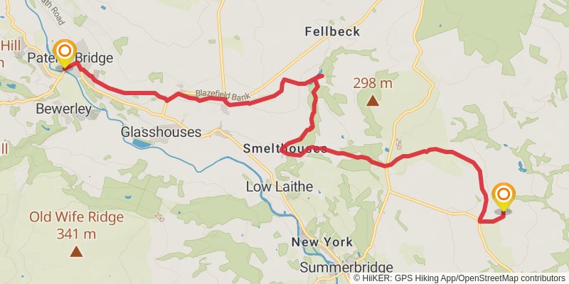 Nidderdale Way stage 5 Map