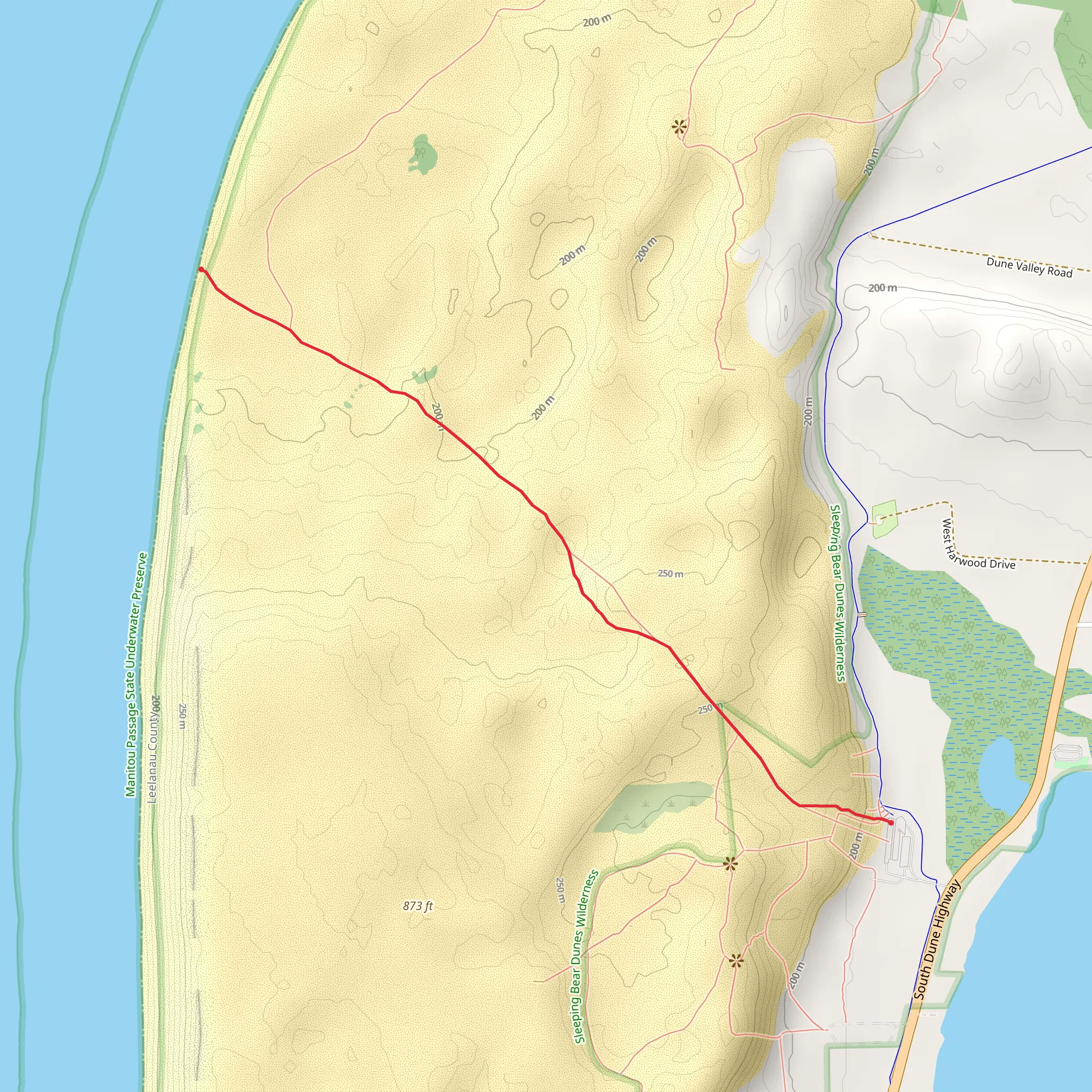 Dune Climb Trail mobile static map