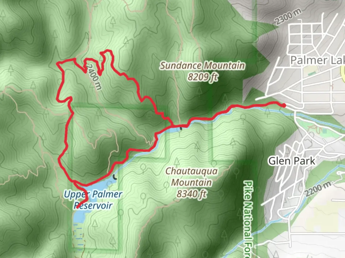 An image depicting the trail La Deux Réservoirs, Ice Cave Creek Loop Trail and its surrounding area.