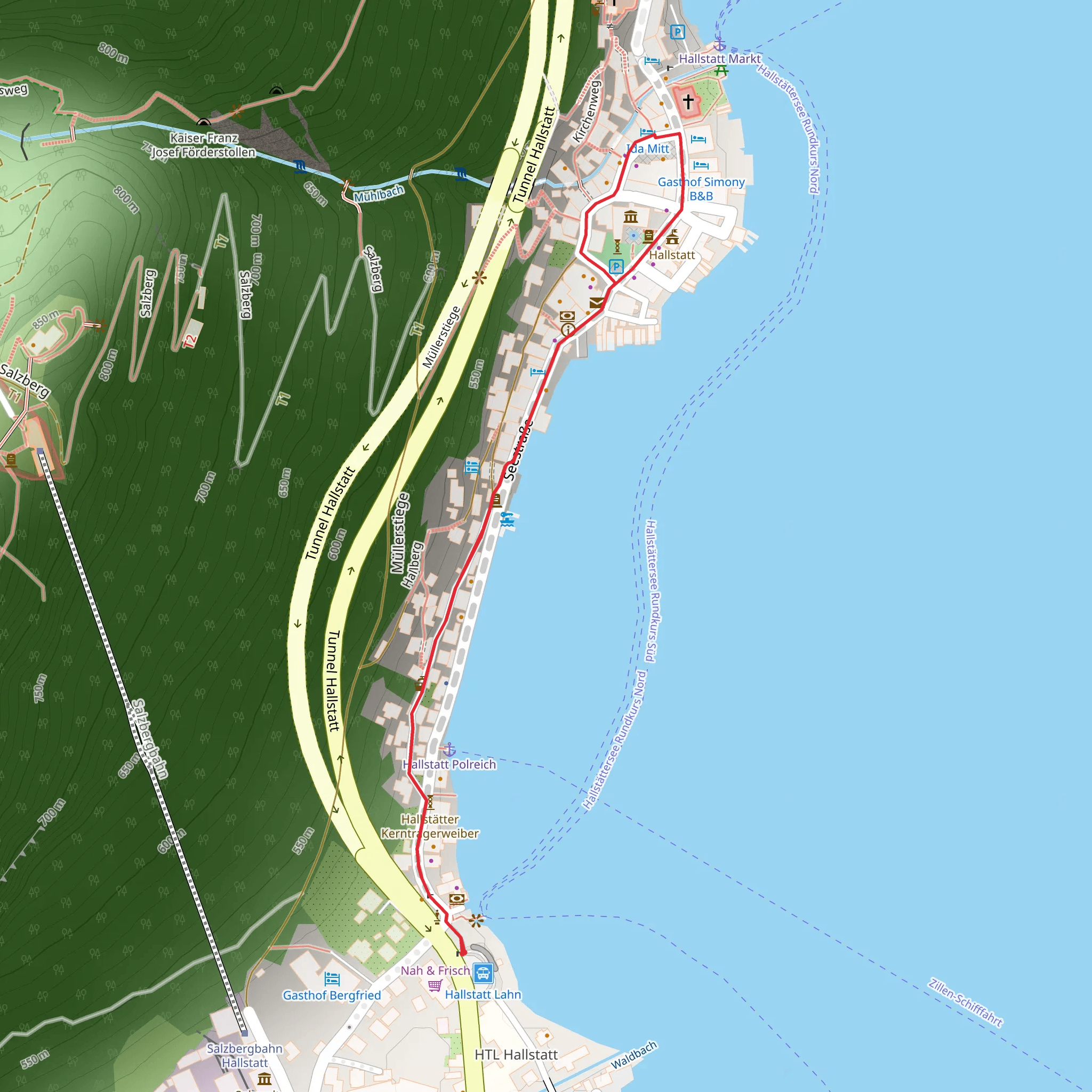 Hallstatt City Center Trail mobile static map