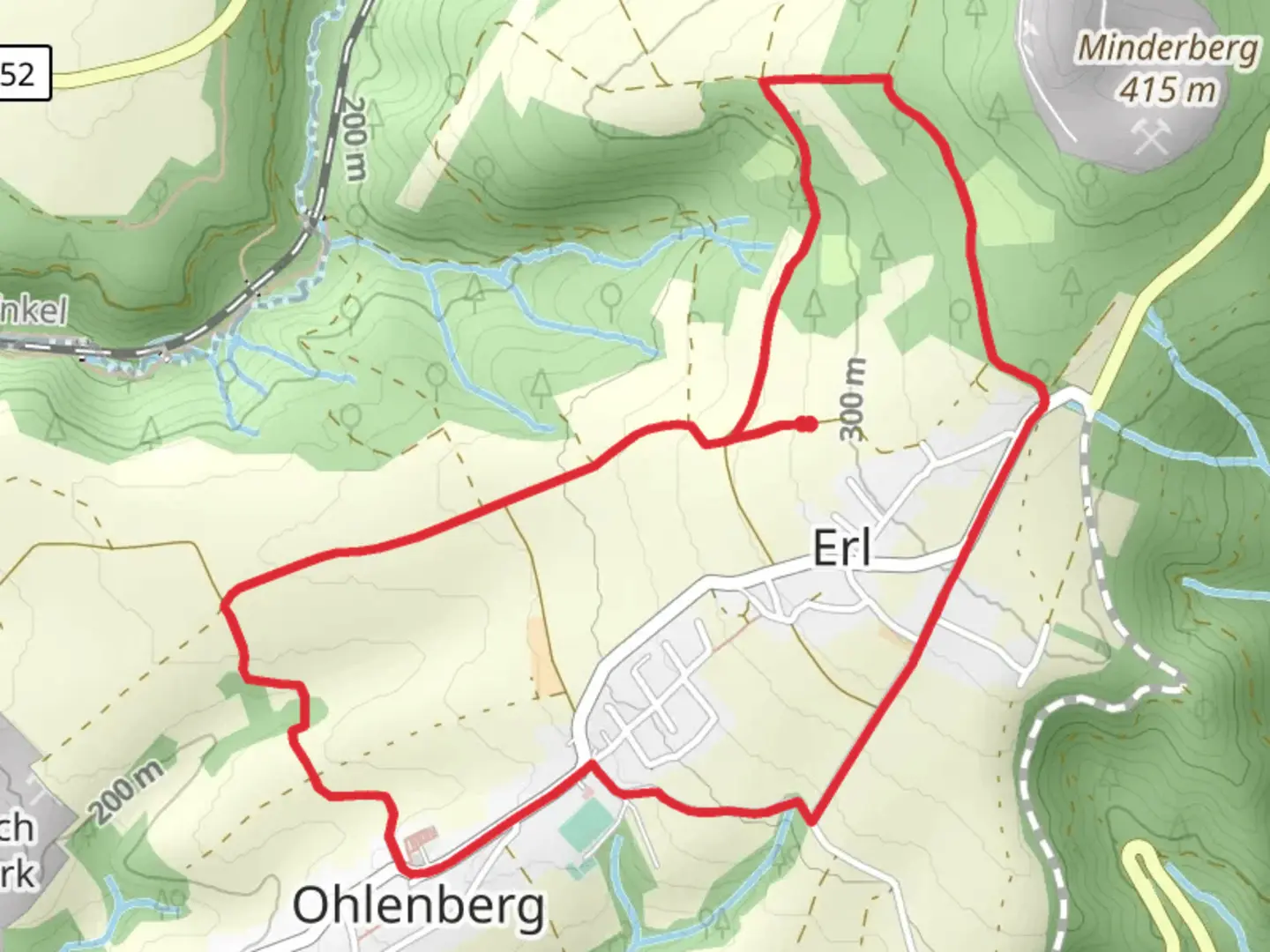 An image depicting the trail Ohlenberger Weg Loop and its surrounding area.