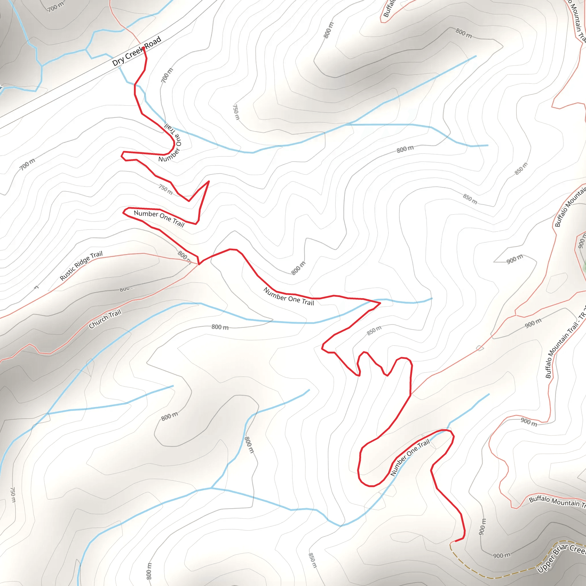 Number One Trail mobile static map