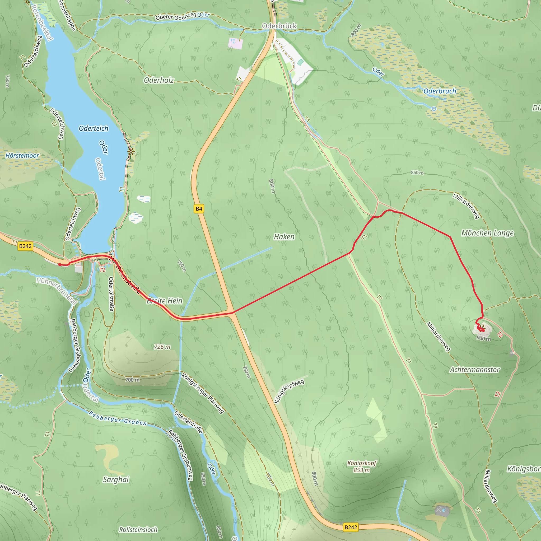 Achtermannshöhe via Harzklub Weg mobile static map