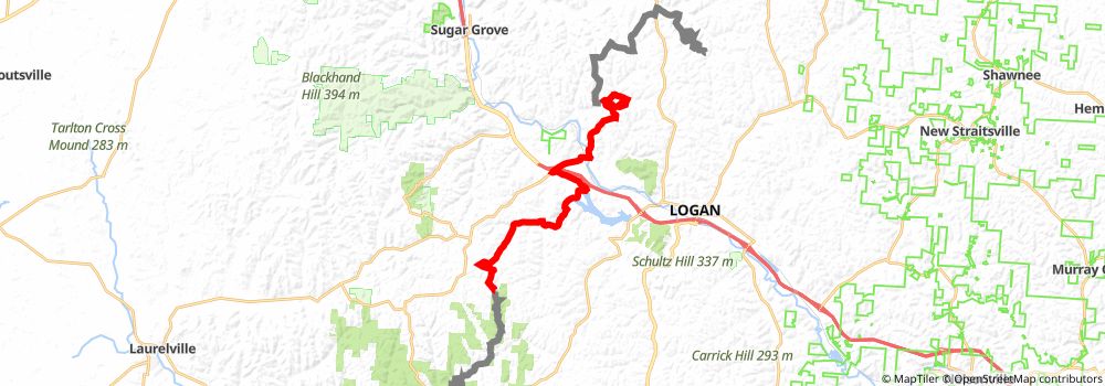American Discovery Trail South Route stage 58 Map
