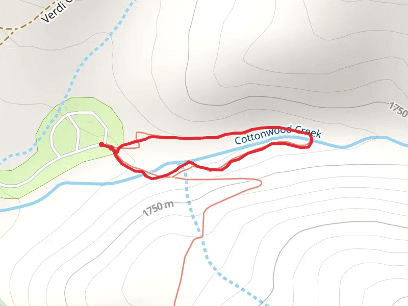 Cottonwood Creek Botanical Trail mobile static map