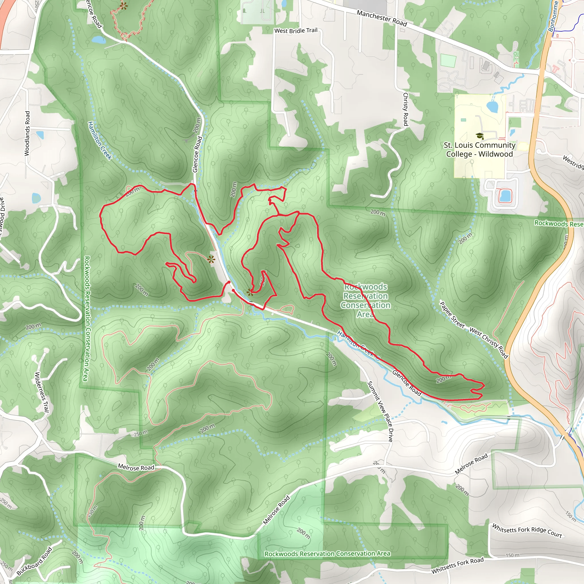Rock Quarry Trail and Lime Klin Loop Trail mobile static map