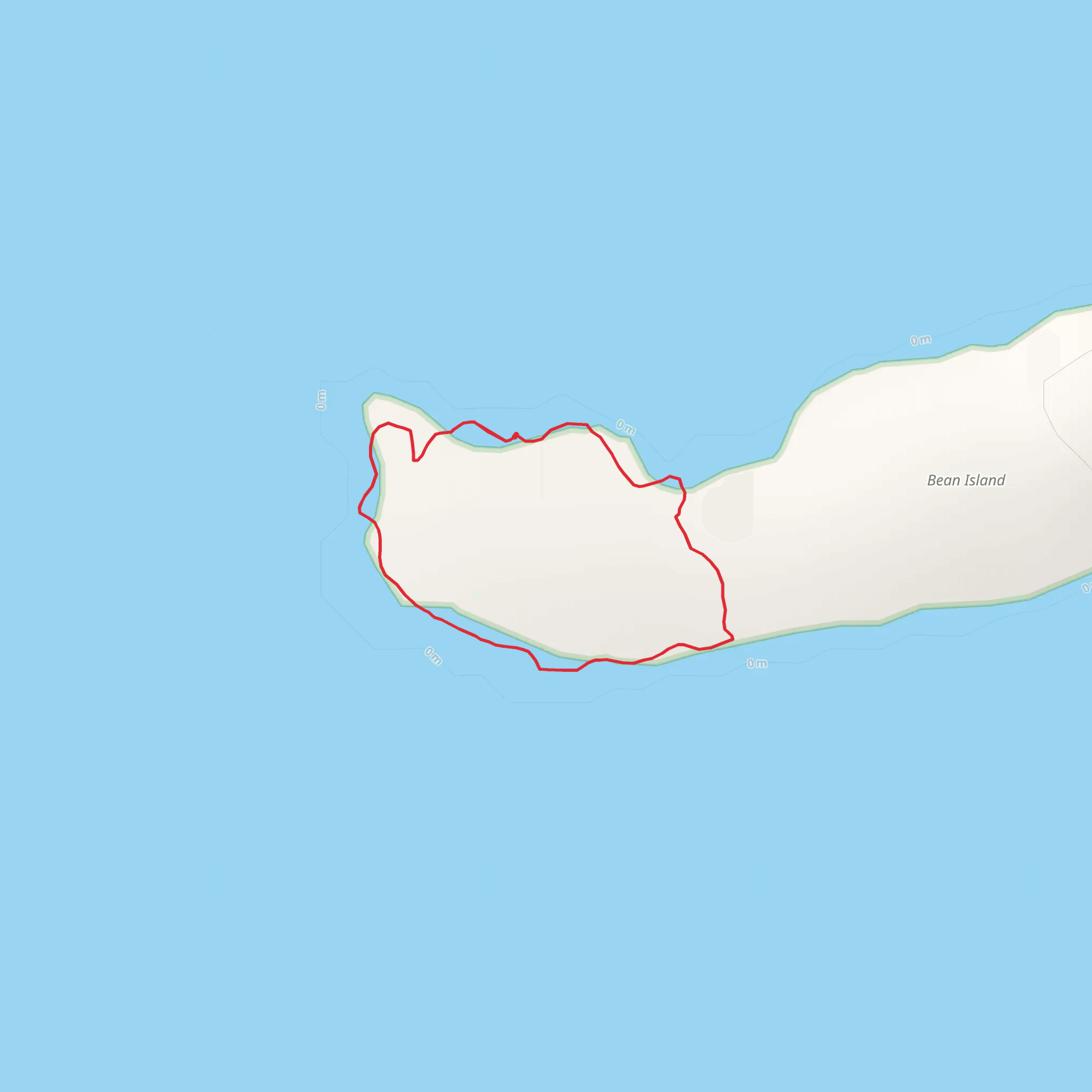 Bean Island Loop mobile static map