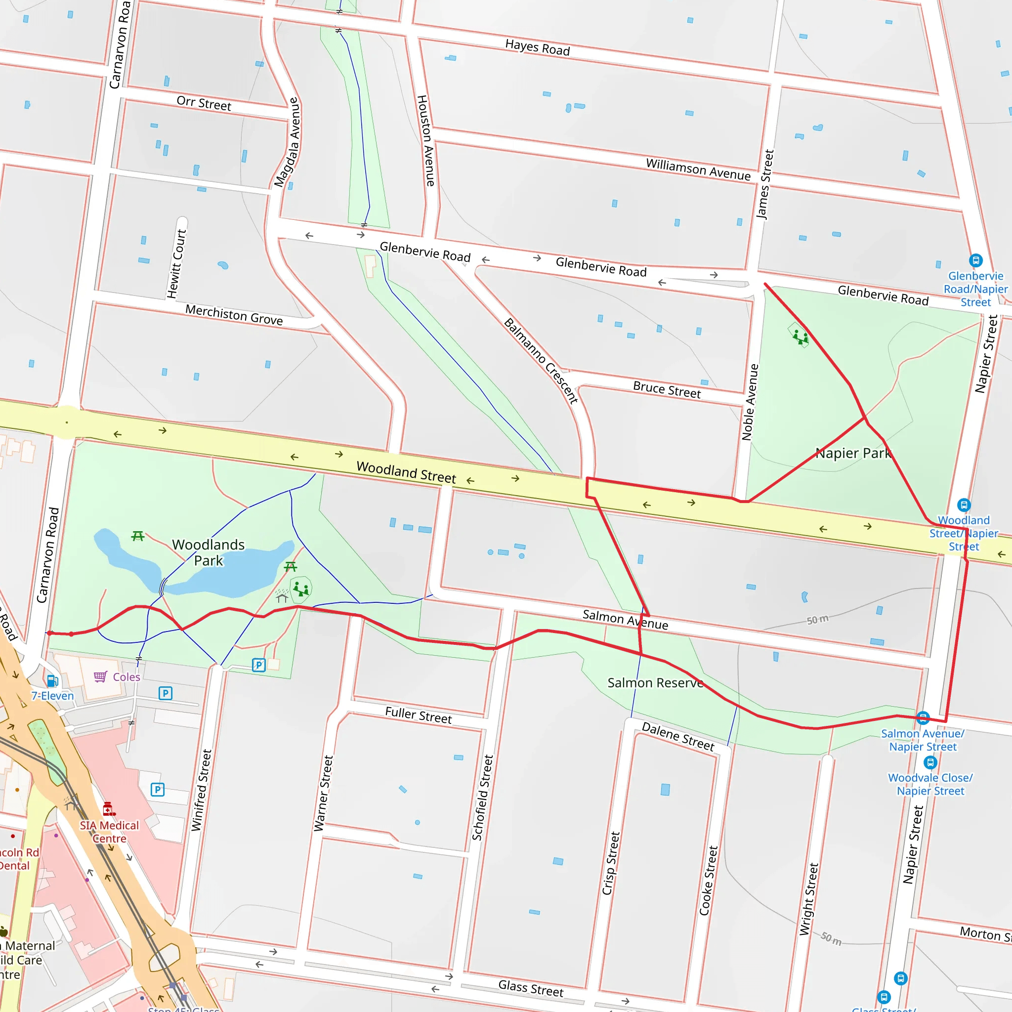A Tale of two parks - Essendon Walk mobile static map
