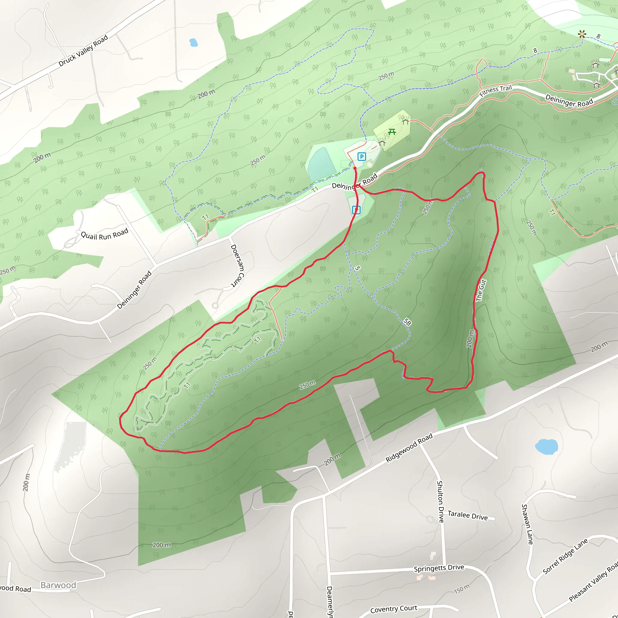 Rocky Ridge Baseball Diamond North Loop Trail mobile static map