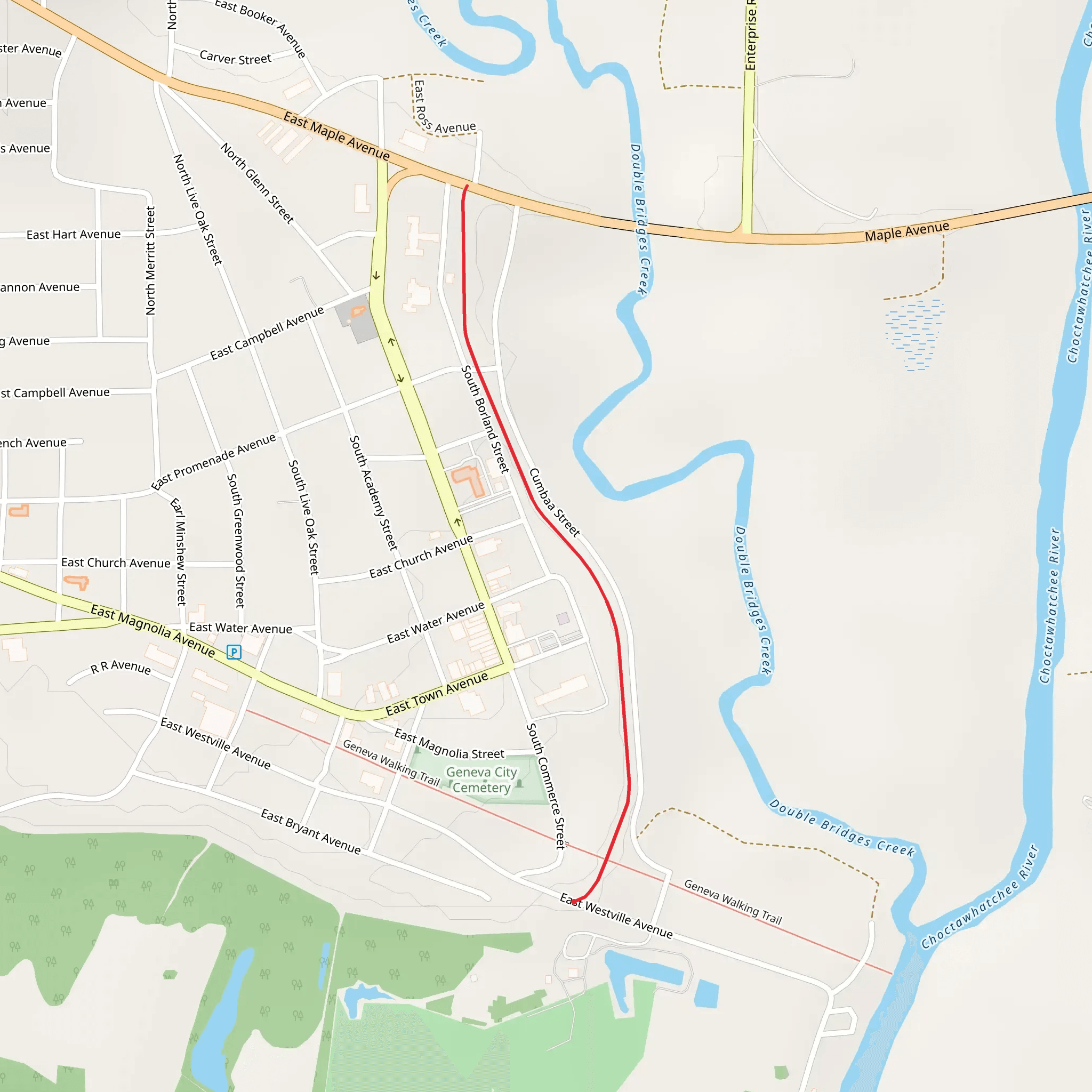 Geneva Levee mobile static map