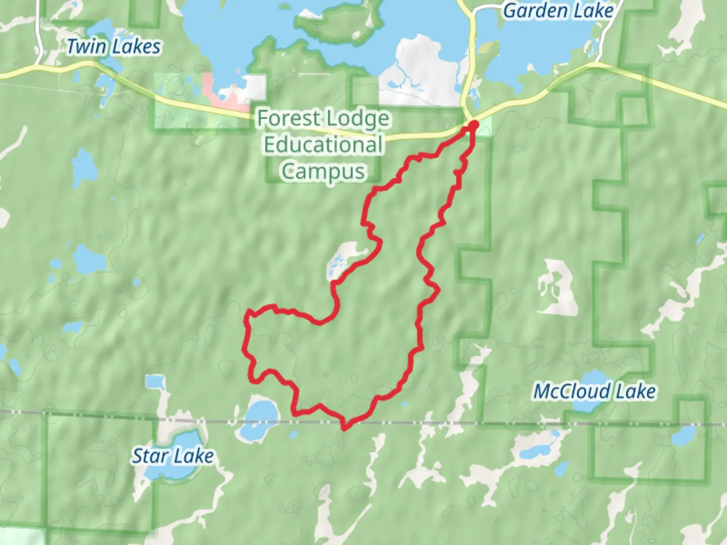 An image depicting the trail Namakagon Loop Trail and its surrounding area.