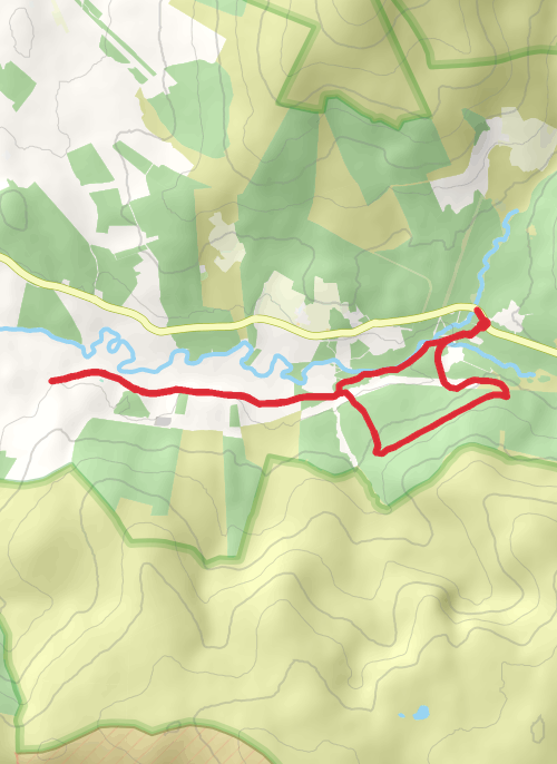 St. Kevins Way and Oakwood walk. mobile static map