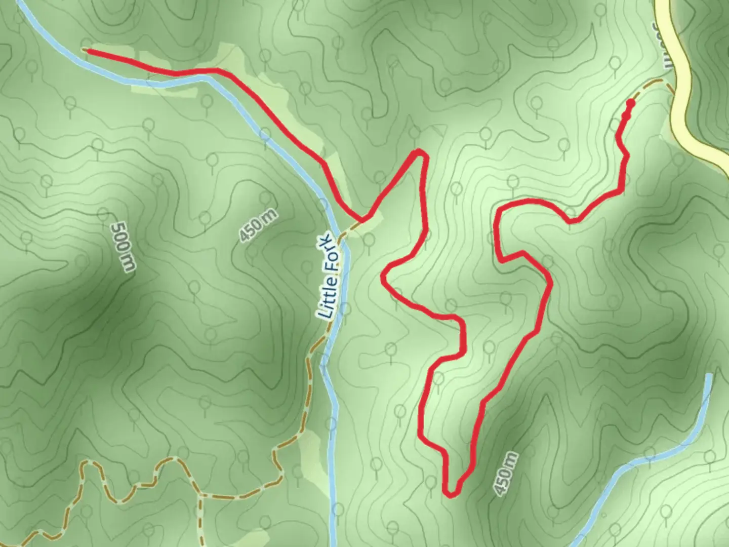 An image depicting the trail Little Fork Walk and its surrounding area.