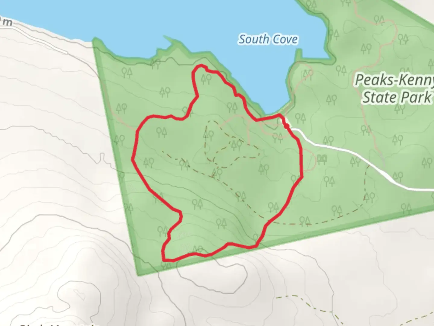 An image depicting the trail Birch Mountain Ledge Trail and its surrounding area.