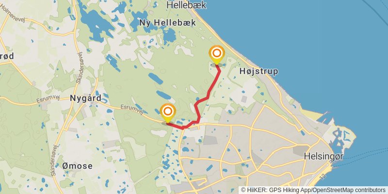 Nordsjaellandsruten alt 1 Map