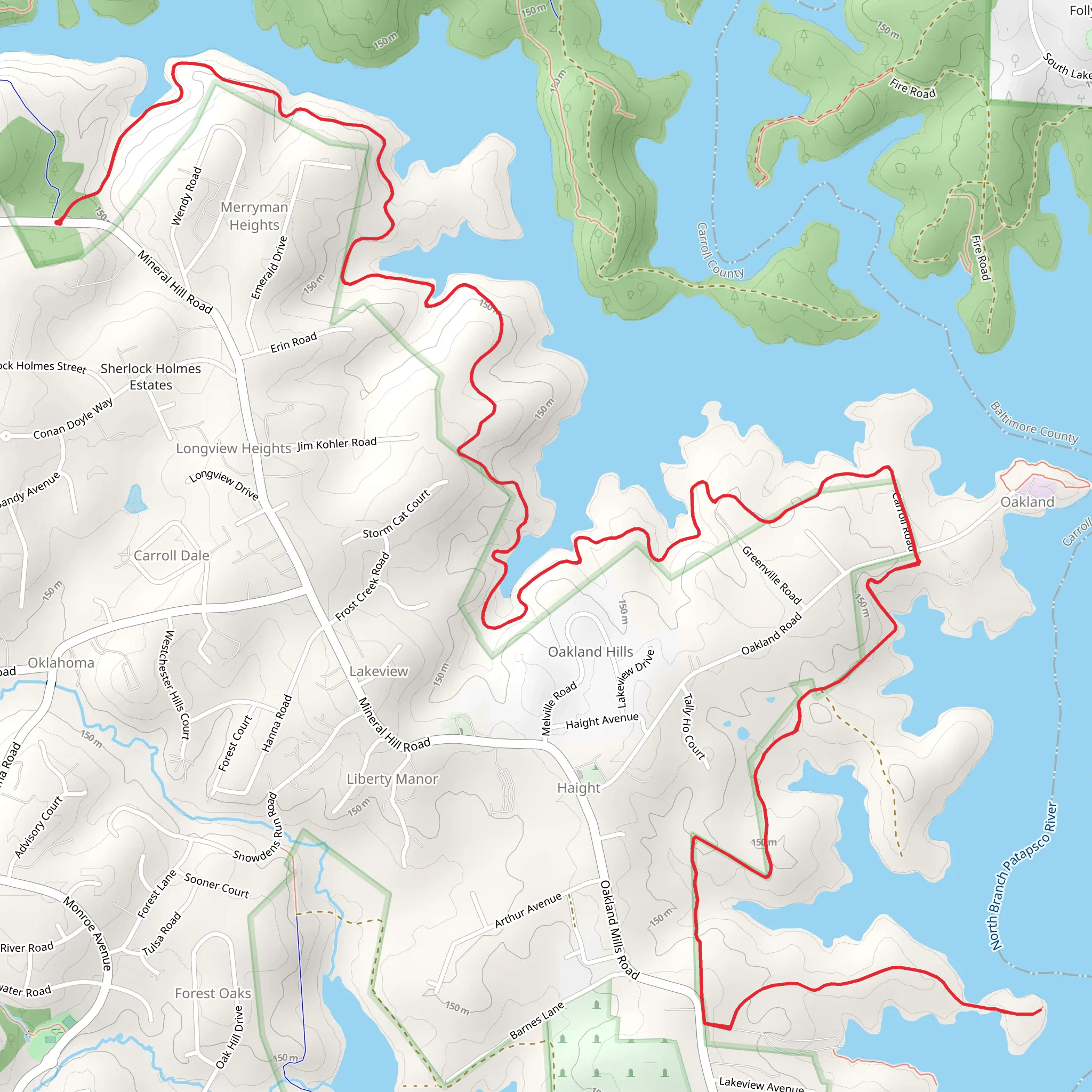 Liberty Reservoir Survivor Expedition from Merryman Heights mobile static map