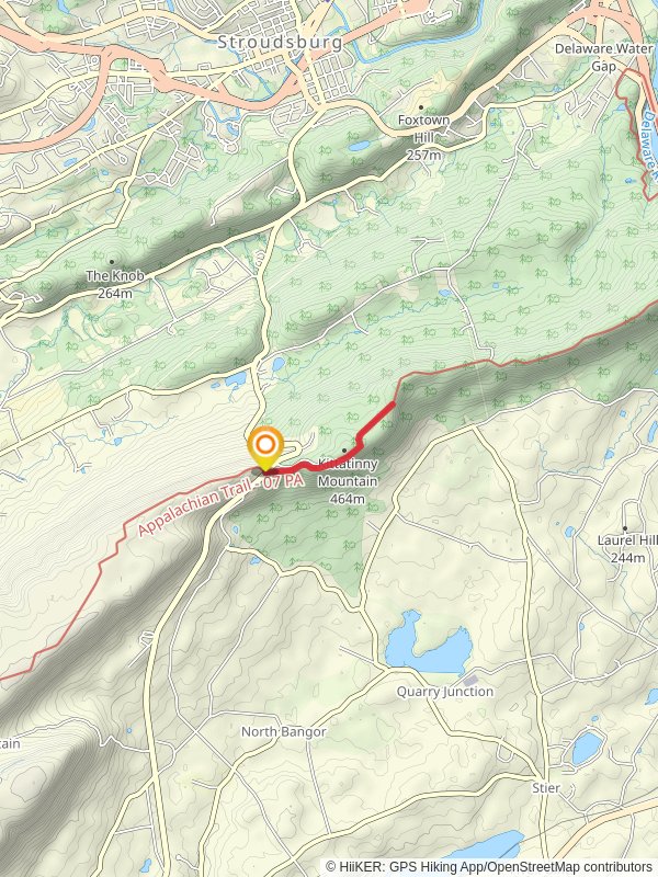 Fox Gap to Kittatinny Mountain Trail mobile static map