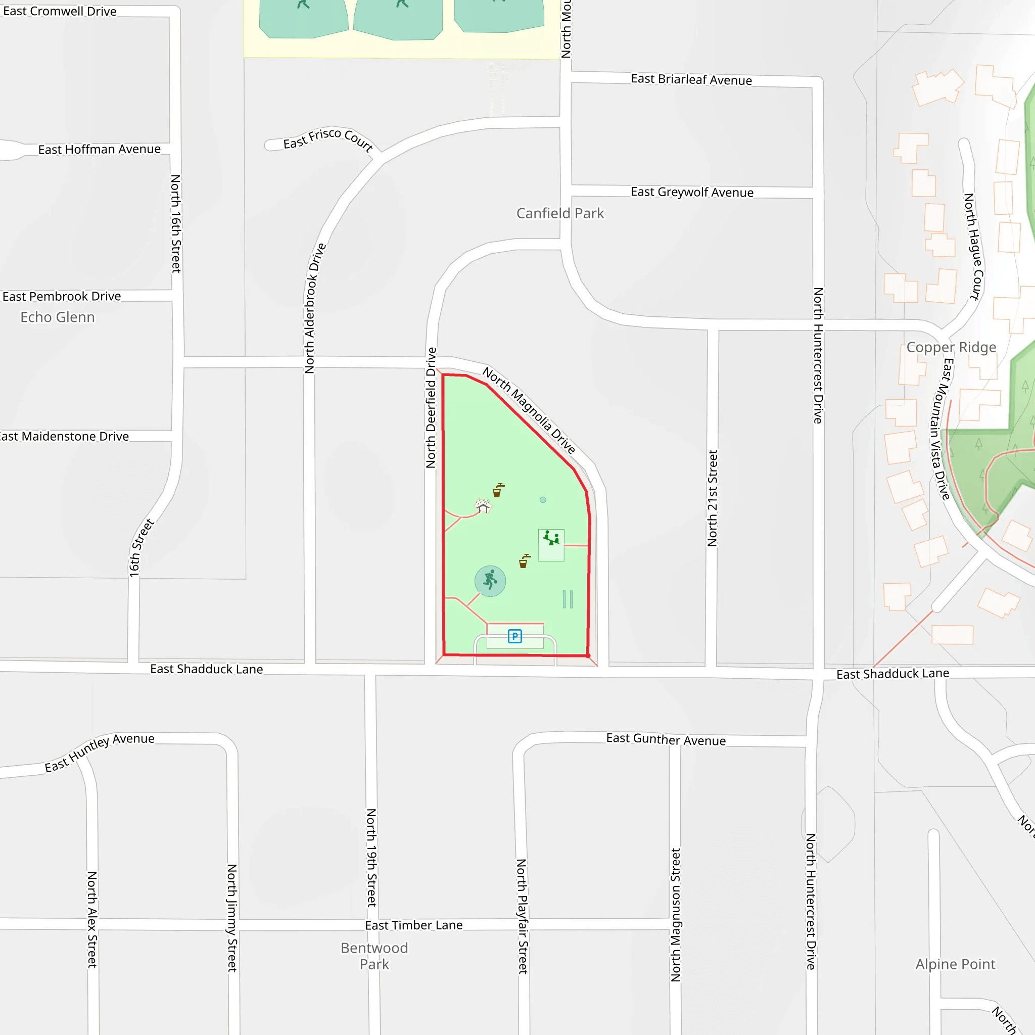 Shadduck Lane Loop mobile static map