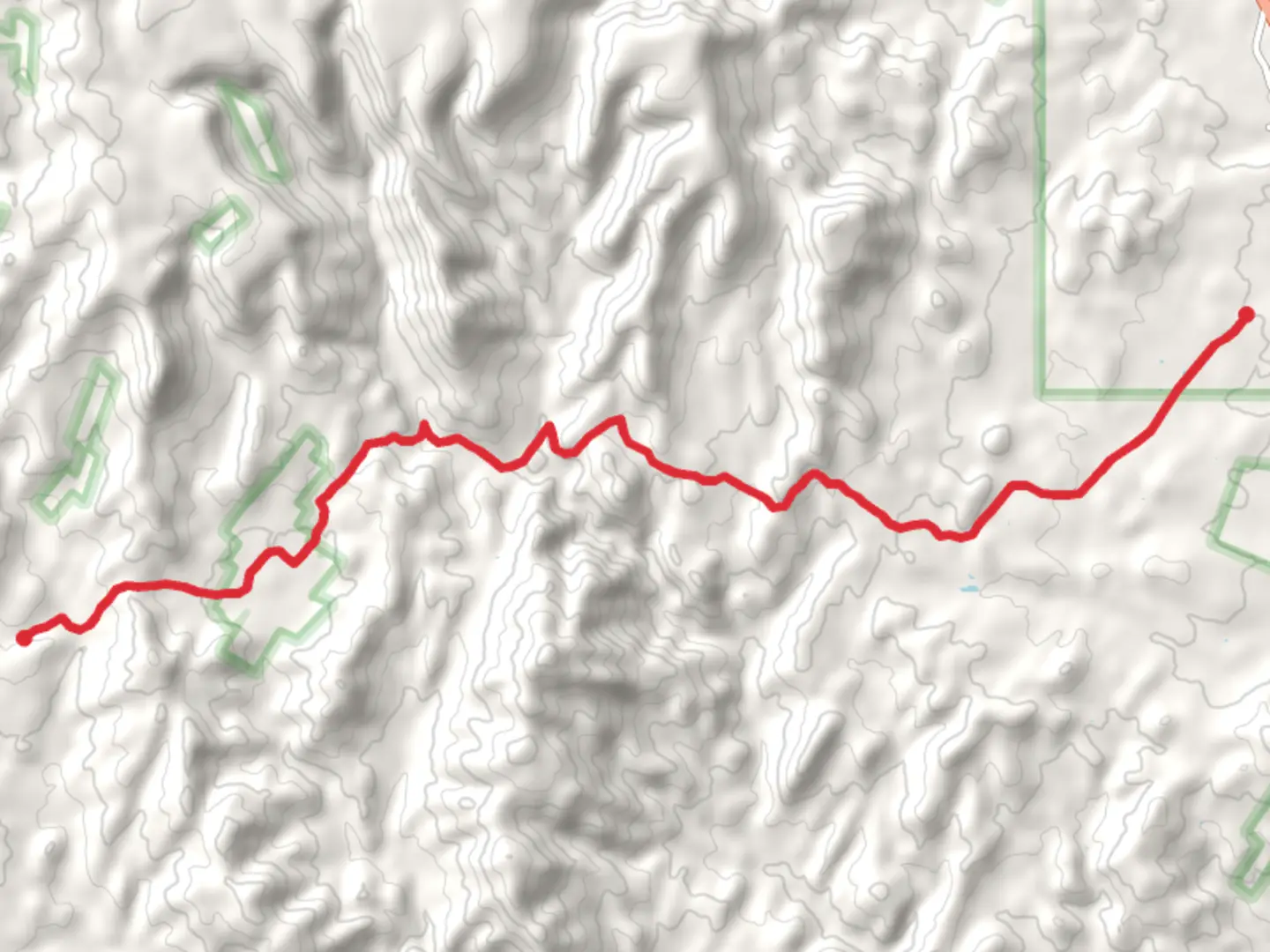 An image depicting the trail Cedar Creek and Wolf Creek from Mayer Cemetery and its surrounding area.