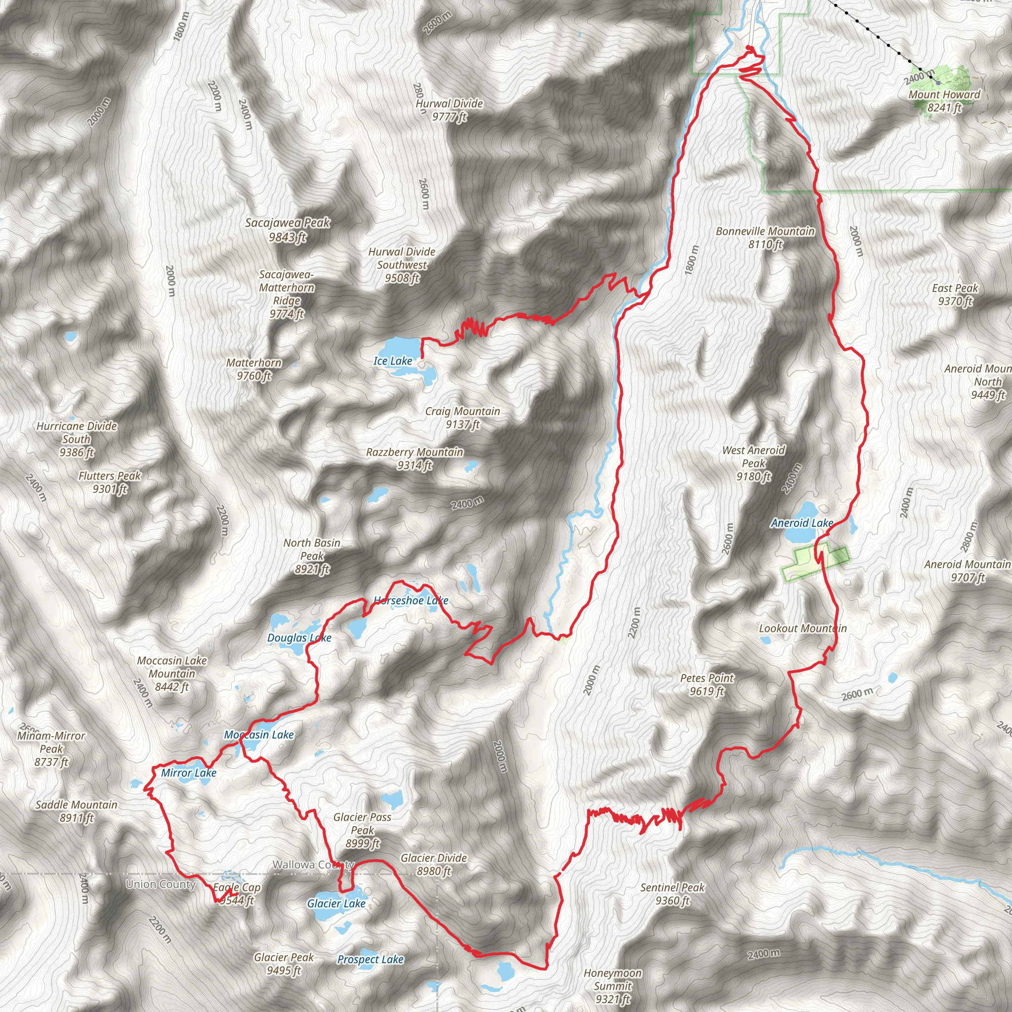 Wallowa River Loop mobile static map