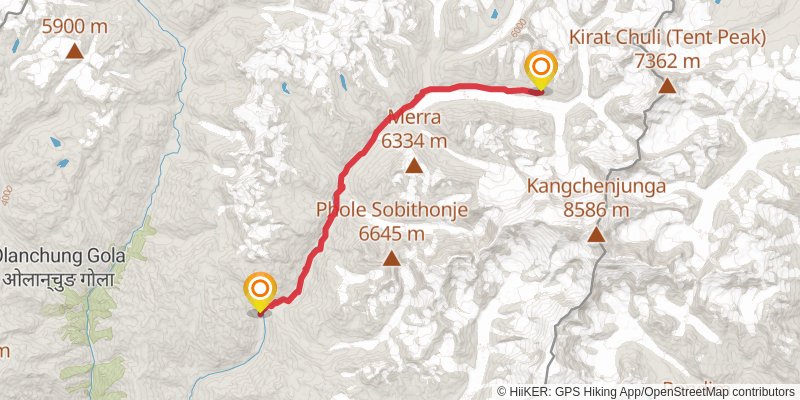 Great Himalayan Trail spur 1 Map