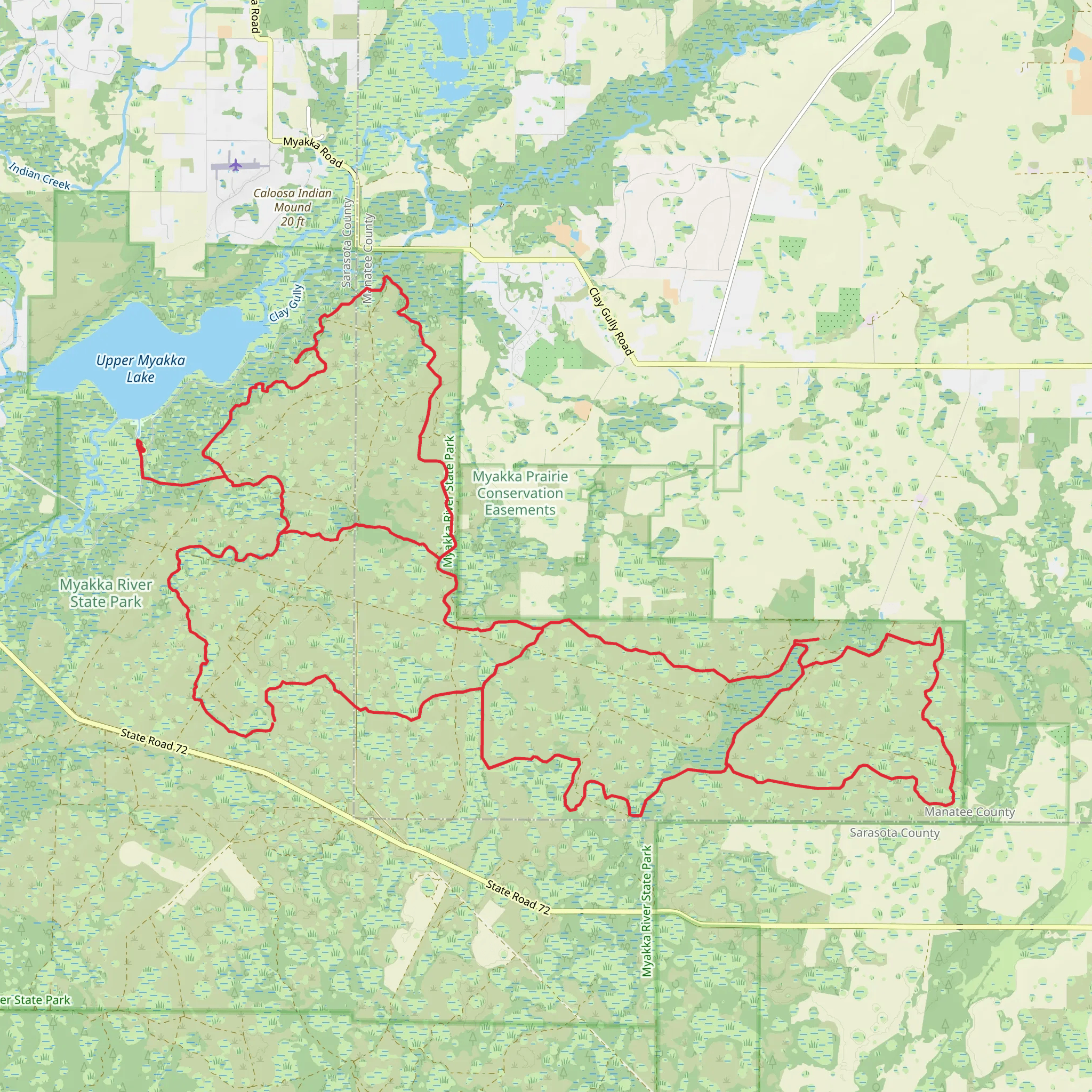 Myakka Hiking Trail Long Route mobile static map