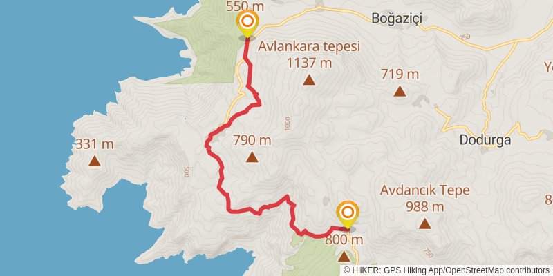 Lycian Way alt 3 Map