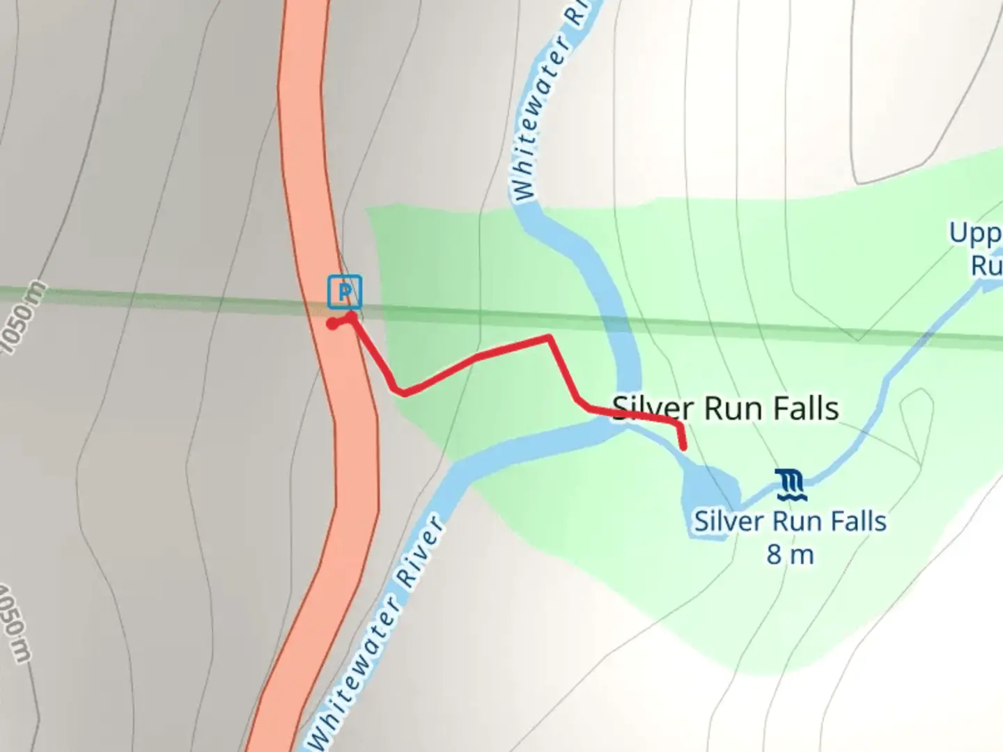 An image depicting the trail Silver Run Creek and its surrounding area.