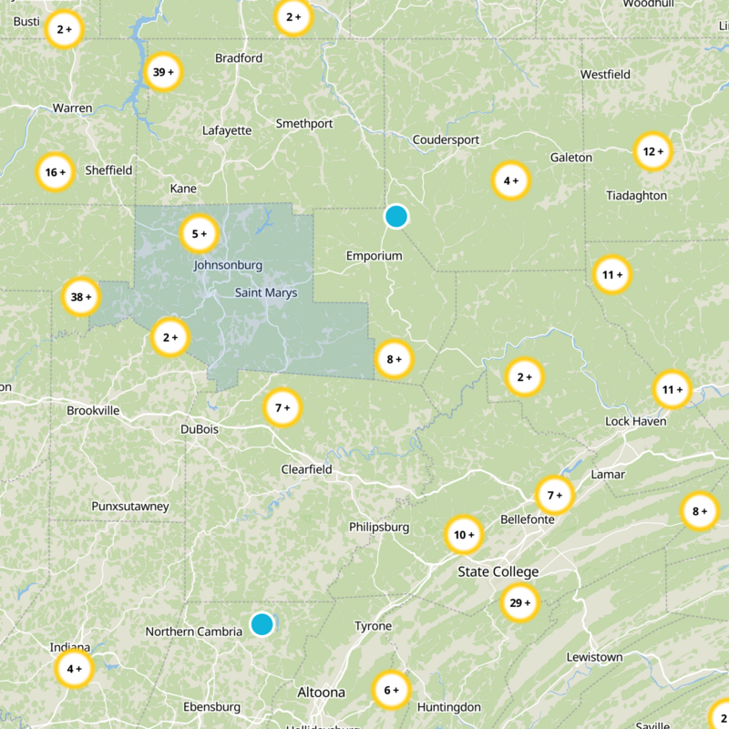Elk County Static Map