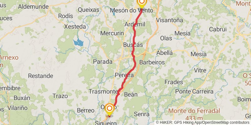 Camino Ingles stage 5 Map