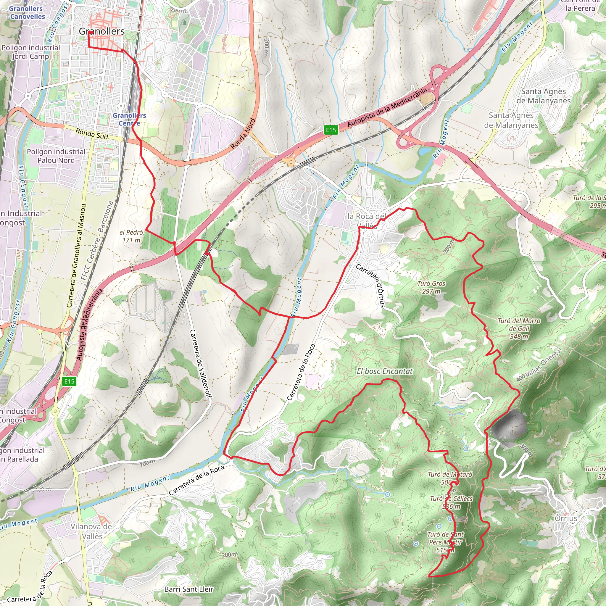 Granollers Path PR C 36 mobile static map