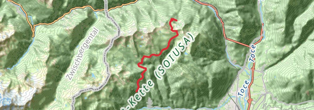 Grande Traversata delle Alpi stage 6 Map