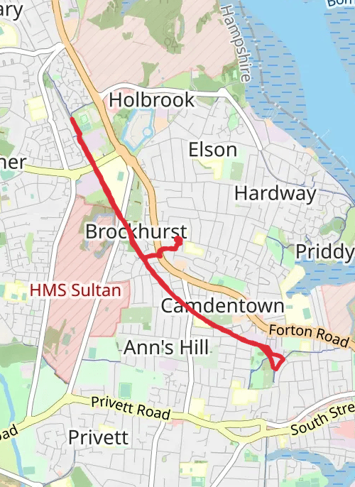 Gosport Hiking mobile static map