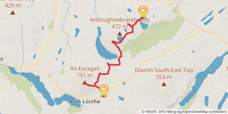 Muckish to An Earagail via Lough Altan stage 2 Map