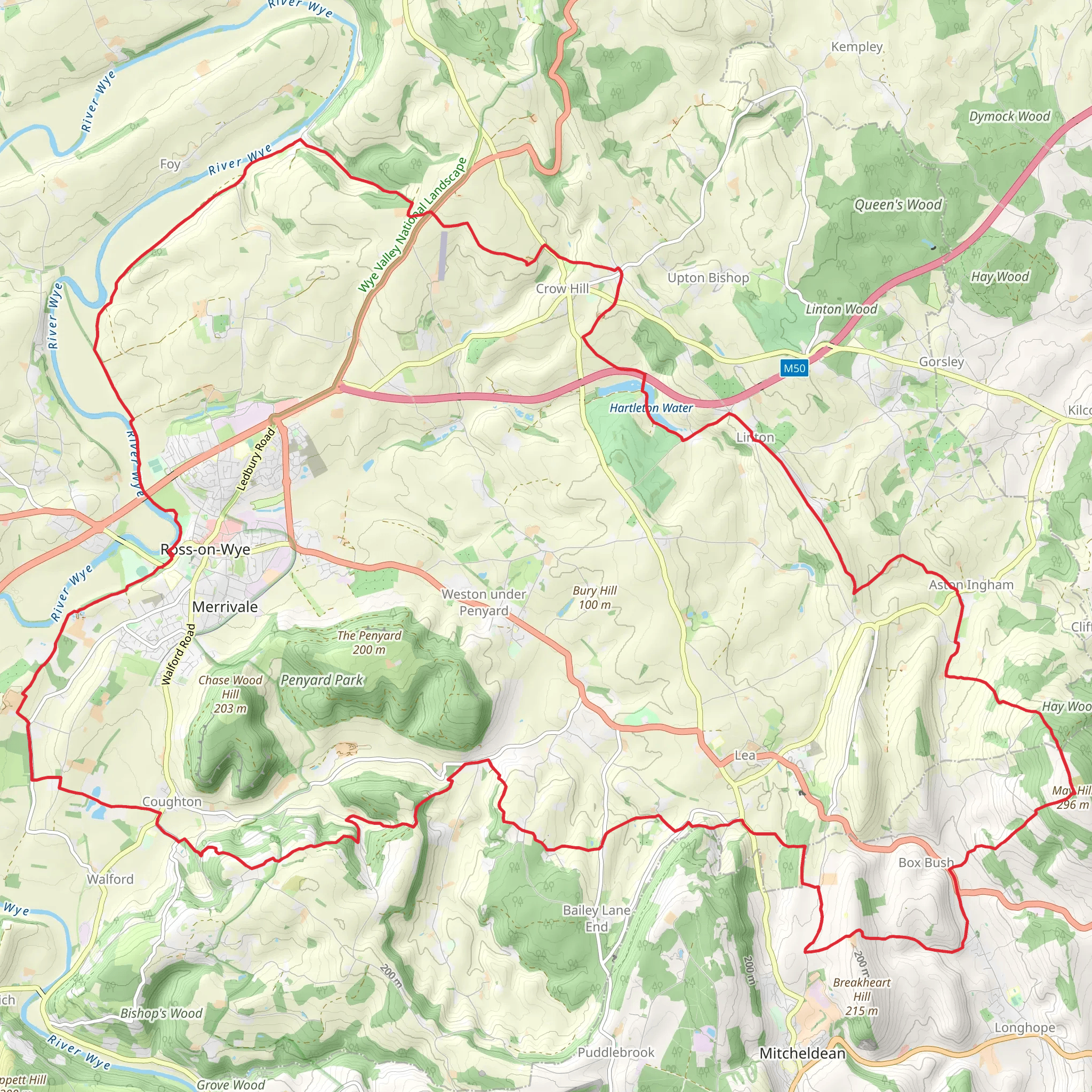 Ross-on-wye Loop mobile static map
