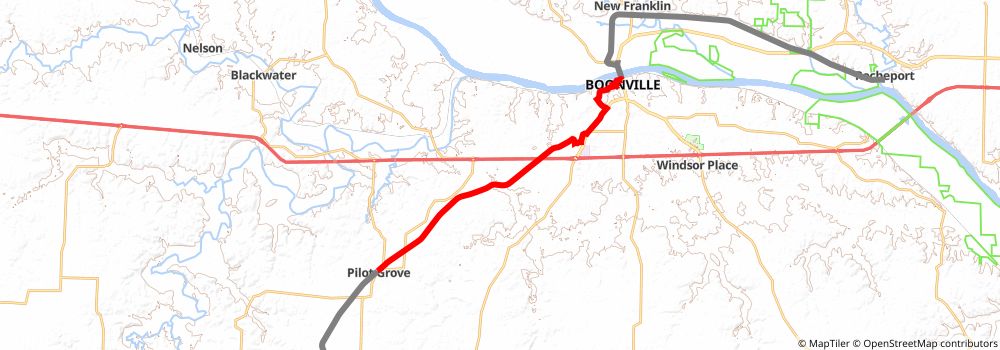 American Discovery Trail South Route stage 154 Map