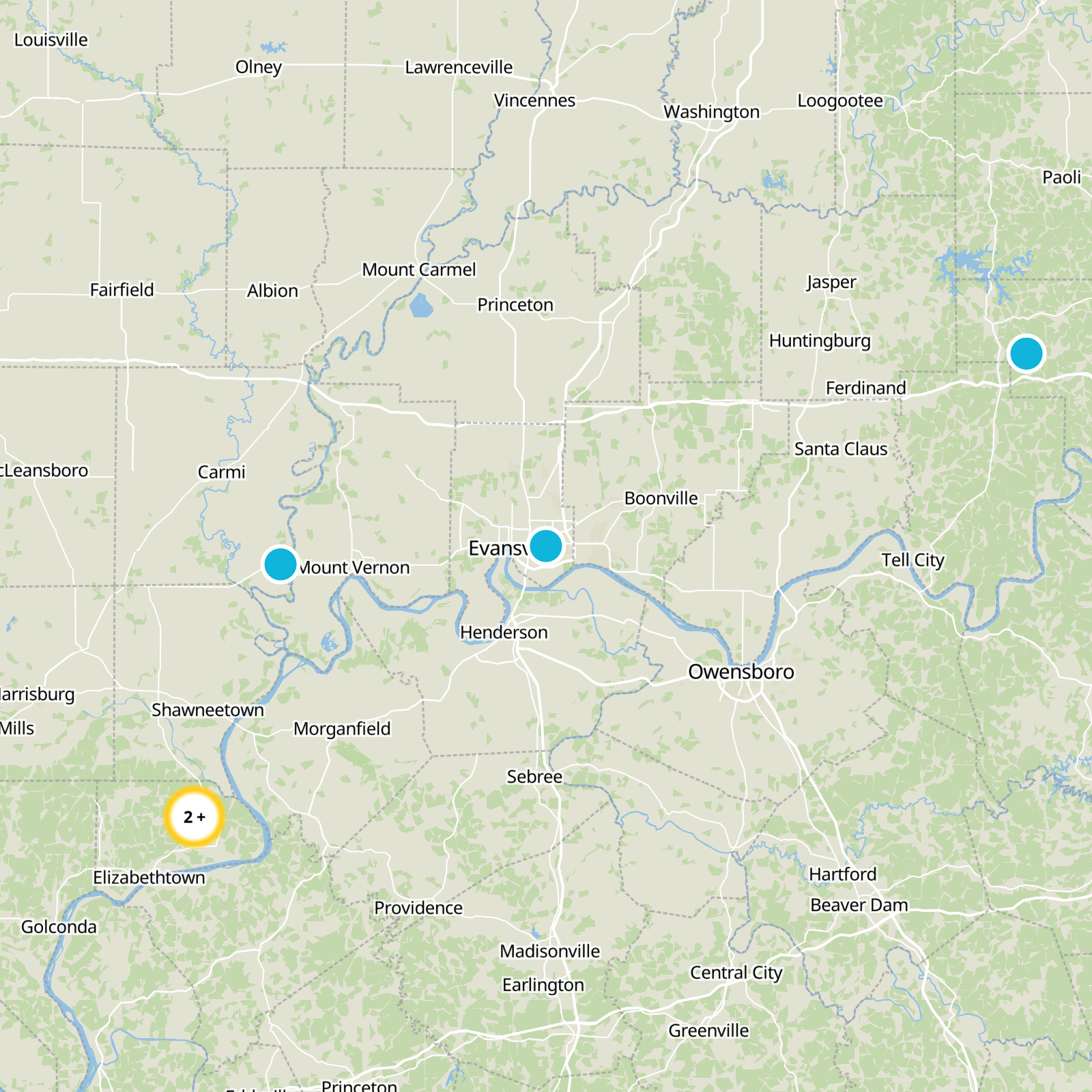 Vanderburgh County Static Map