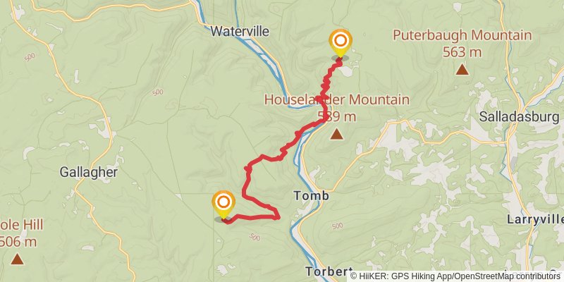 Mid State Trail - Pennsylvania stage 18 Map