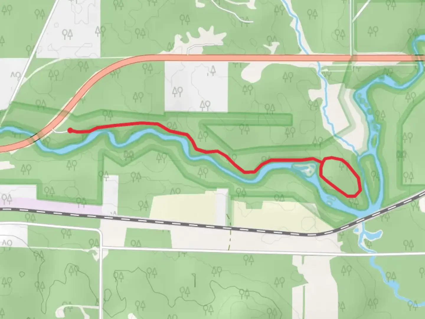 An image depicting the trail Trego Nature Trail and its surrounding area.