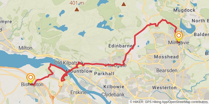 Firth o Clyde Rotary Trail stage 13 Map