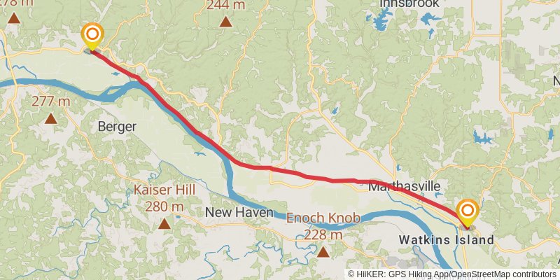 American Discovery Trail - South stage 33 Map