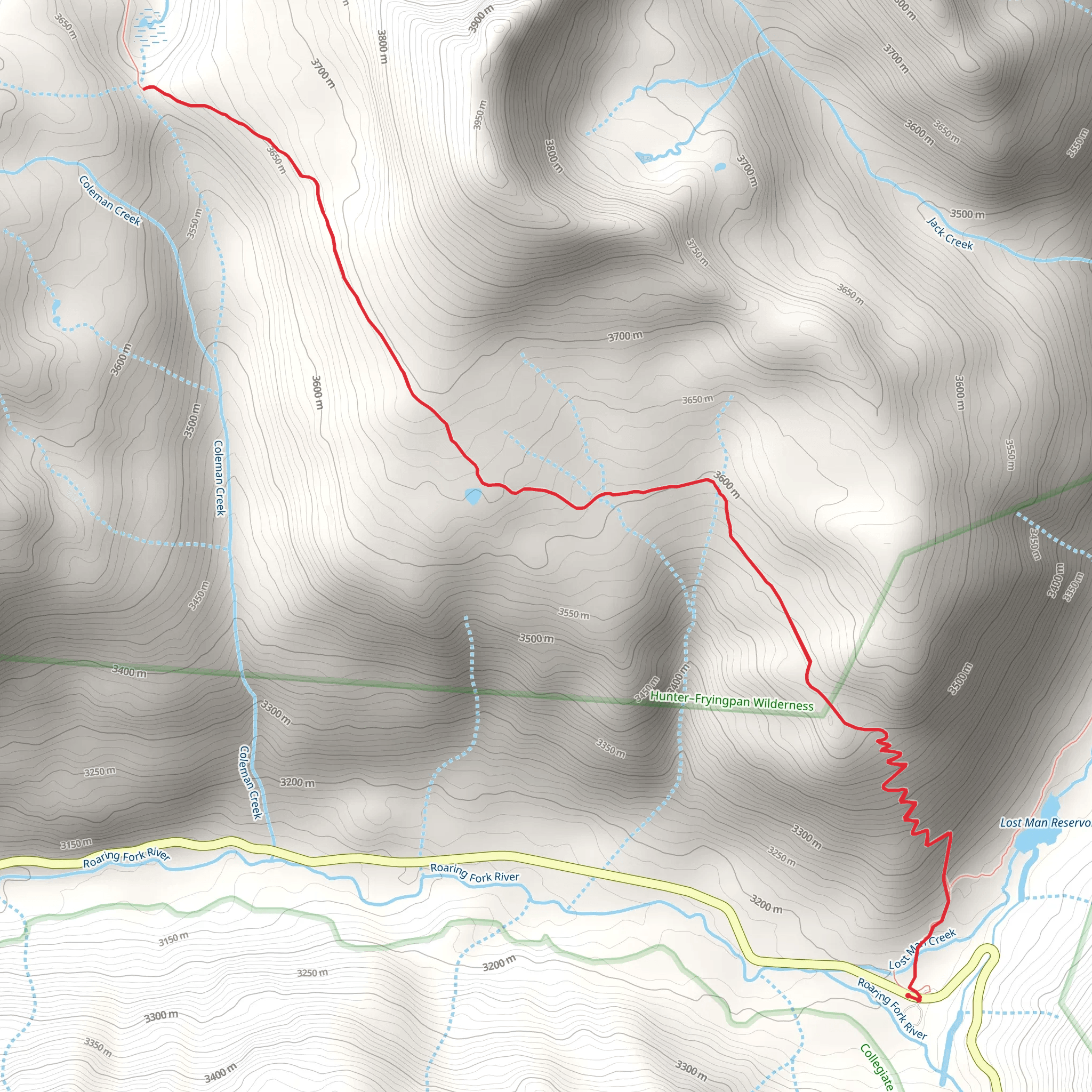 Lost Man Campground Trail mobile static map