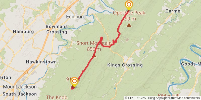 Great Massanutten Loop stage 2 Map