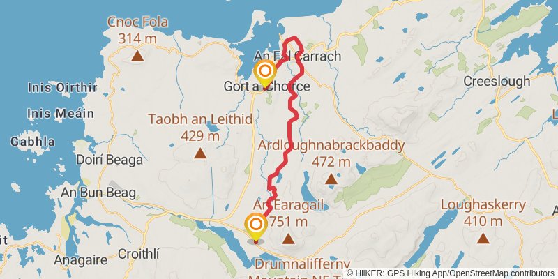 Sli An Earagail - Sli Dhun Na Ngall stage 3 Map