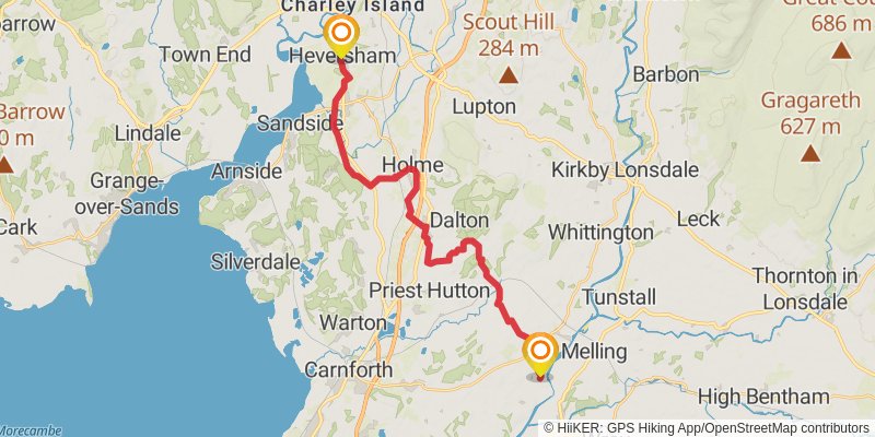 Wainwrights Way stage 5 Map